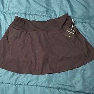 Cynthia Rowley Active Perforated Black Skirt with leggings